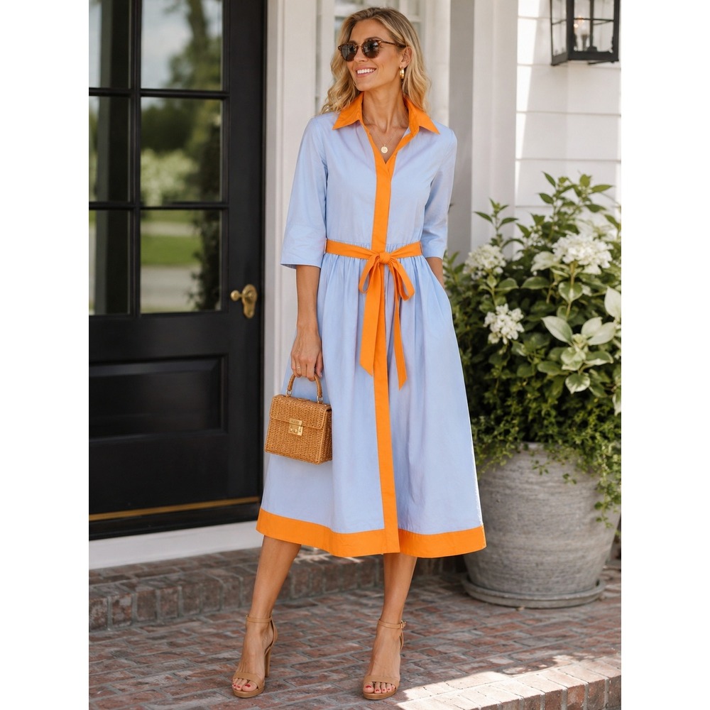NWT Hermoza Amalfi Francesca Midi Belted Dress‎ (MSRP: $248)